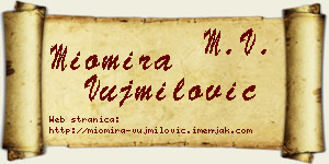 Miomira Vujmilović vizit kartica